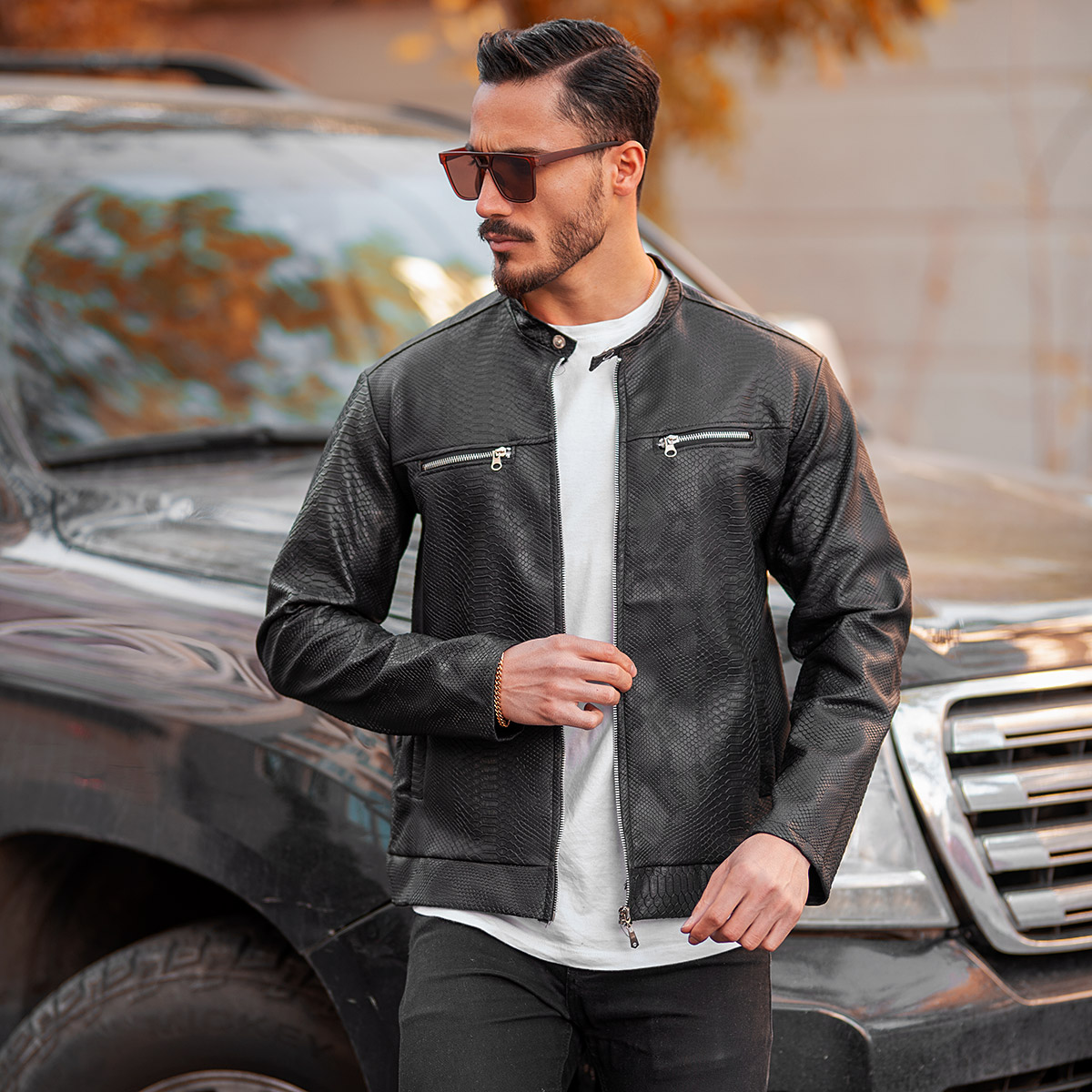 کاپشن چرم zola